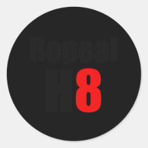 REPEAL PROP 8 / REPEAL H8 ROUND STICKER