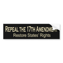 Repeal the 17th Amendment Bumper Stickers