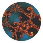 Repeat Fractal Round Sticker