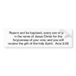 Repent and be Baptised Bumper Stickers