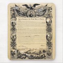Reproduction of the Emancipation Proclamation Mousepad