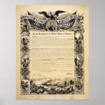 Reproduction of the Emancipation Proclamation Poster