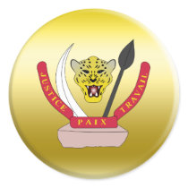 Republic of the Congo Coat of Arms Round Stickers