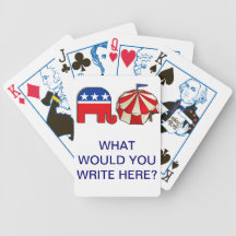 Republican Circus Word Puzzle Poker Deck