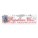 Republican Class Bumper Sticker bumper stickers