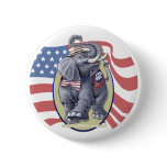Republican Elephant Button