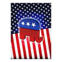 Republican Elephant Custom Announcements