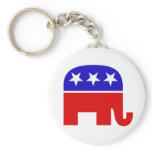 Republican Elephant Keychain