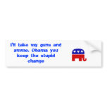 Republican-elephant, Republican-elephant, I'll ... bumper stickers