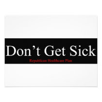 Republican Healthcare Plan - Don't Get Sick invitations