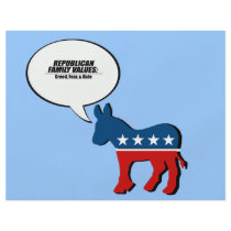 Republican Values - Greed, Fear, and Hate Custom Flyer