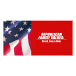Republican Values - Greed, Fear, and Hate Personalized Photo Card
