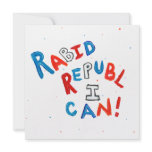 Republican voter rabid supporter fun word art invitations