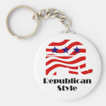 Republican with Style (2) Key Chains