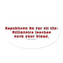 RepublicanLeeches Oval Sticker