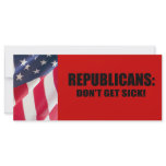 Republicans - Don't get sick rack cards