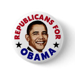Republicans For Barack Obama Button