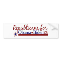 Republicans for Obama Biden Bumper Sticker