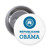 Republicans for Obama Button