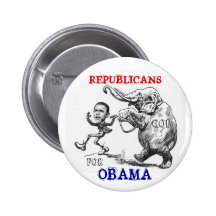 Republicans For Obama Button