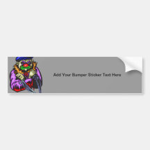 Repulsive Evil Clown Bumper Sticker
