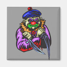 Repulsive Evil Clown Magnets