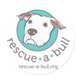 rescue-a-bull round sticker