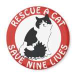 Rescue a Cat, Save Nine Lives magnets