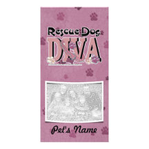 Rescue Dog DIVA Personalised Photo Card