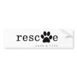 RESCUE -  Save A Life bumper stickers
