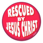 Rescued by Jesus stickers