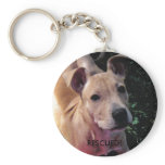 RESCUED! dog keychain