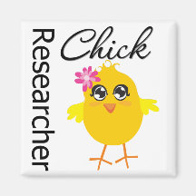 Researcher Chick Refrigerator Magnets