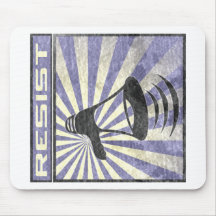 Resist (Blue an gray stripes) Mousepad