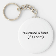 resistance is futile key chain