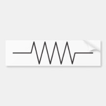 Resistor Symbol Bumper Stickers