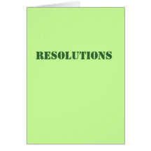 Resolutions Greeting Cards