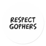 Respect Gophers Round Stickers