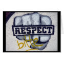 respect graffiti fist cards