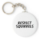 Respect Squirrels keychains