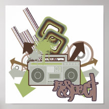 Respect the Beat Boom Box Poster
