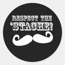 Respect the 'Stache Stickers