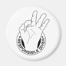 responsible_diver_logo_dark fridge magnet