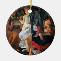 Rest on the Flight into Egypt, Caravaggio Christmas Ornament