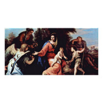 Rest On The Flight Into Egypt With Saint John The Personalized Photo Card