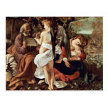 Rest On The Flight To Egypt By Michelangelo Merisi Post Card