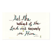 Rest Securely in Him Business Card