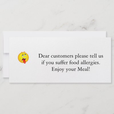 restaurant rack card