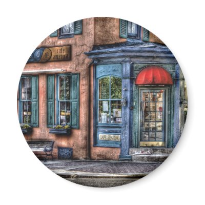 Restaurant - Cafe America Refrigerator Magnet by suburbanscenes