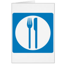 Restaurant Highway Sign Greeting Card